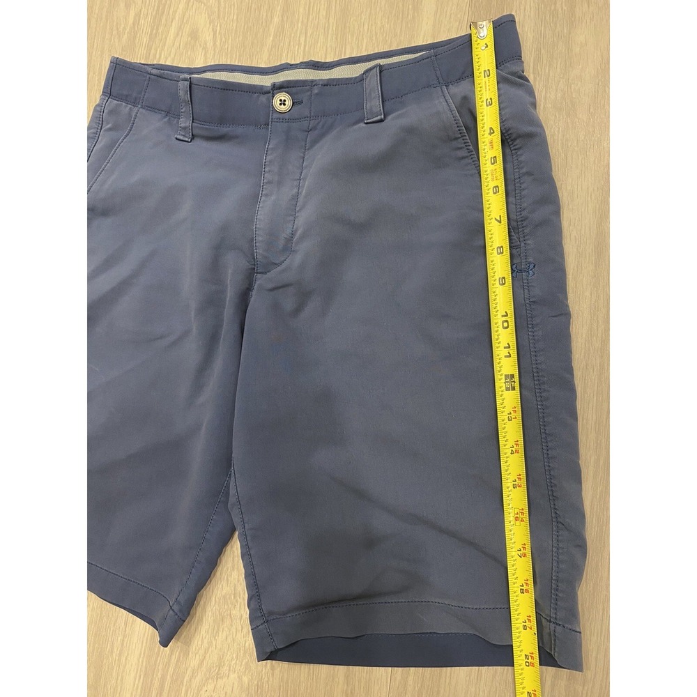 Under Armour Golf Shorts Mens Size 34 Blue Performance Polyester Stretch‎ Logo